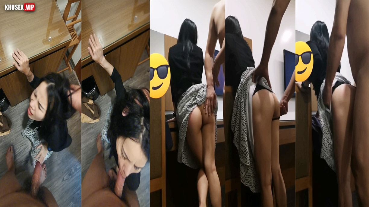 Em thích anh địt em vén váy em lên rồi doggy từng phát một làm em rên la (Full Clip)