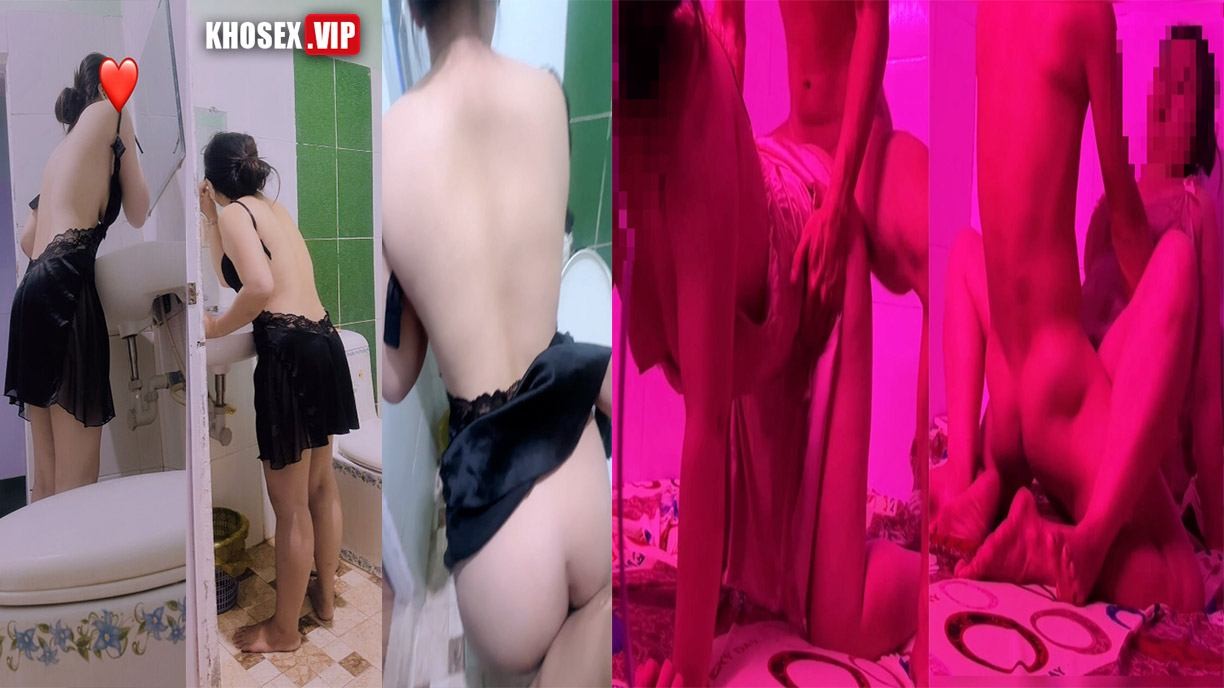 Vợ dâm mặc đồ sexy makeup nhịn không được doggy liền vài nhái